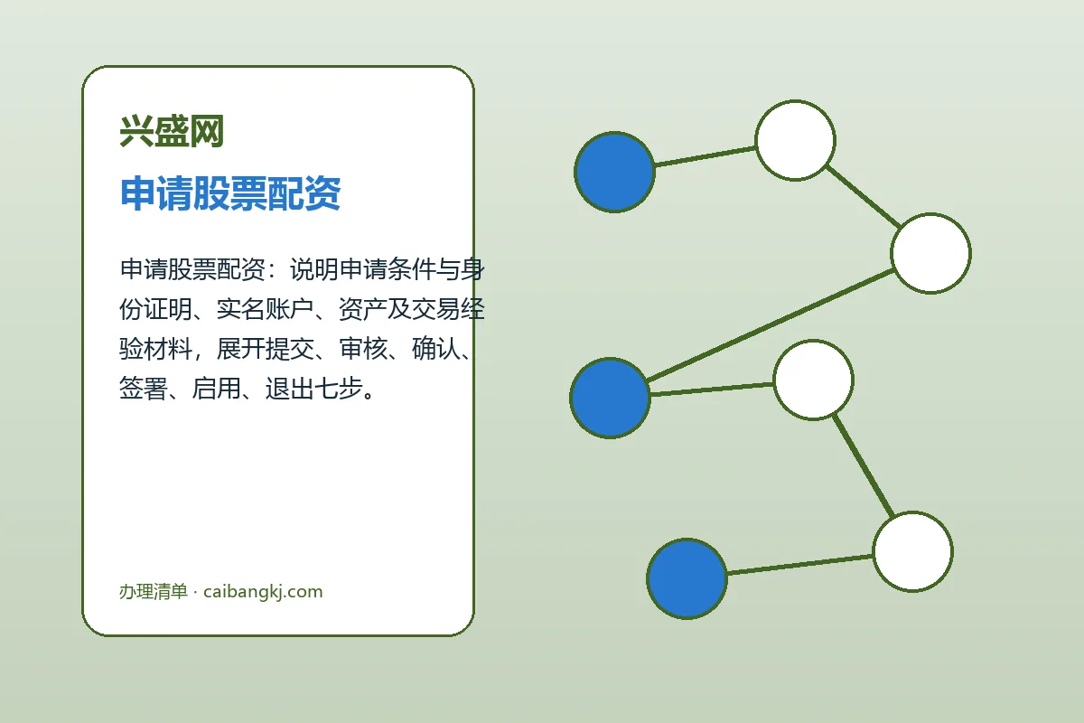 兴盛网配资服务办理流程示意
